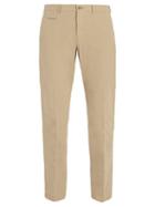 Matchesfashion.com Altea - Mid Rise Cotton Blend Chino Trousers - Mens - Beige
