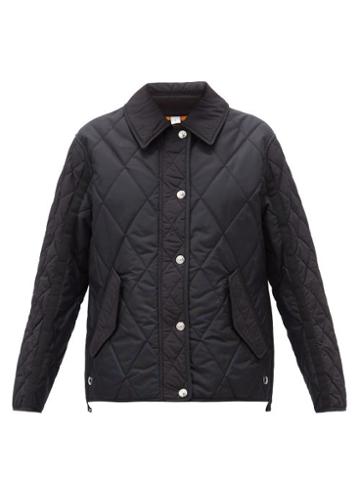 Matchesfashion.com Burberry - Lavenham Diamond-quilted Shell Jacket - Womens - Black