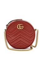 Matchesfashion.com Gucci - Gg Marmont Circular Leather Cross Body Bag - Womens - Red