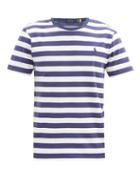 Matchesfashion.com Polo Ralph Lauren - Logo-embroidered Striped Cotton T-shirt - Mens - Blue White