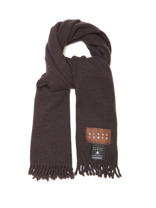 Matchesfashion.com Albus Lumen - Fringed Merino-wool Scarf - Womens - Black