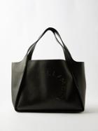 Stella Mccartney - Perforated-logo Faux Leather Tote Bag - Womens - Black