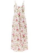 Matchesfashion.com Loveshackfancy - Sabina Floral-print Cotton-poplin Maxi Dress - Womens - White Print