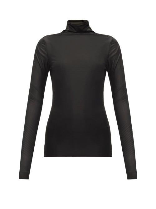 Ladies Rtw Jil Sander - Roll-neck Stretch-jersey Top - Womens - Black