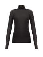 Ladies Rtw Jil Sander - Roll-neck Stretch-jersey Top - Womens - Black