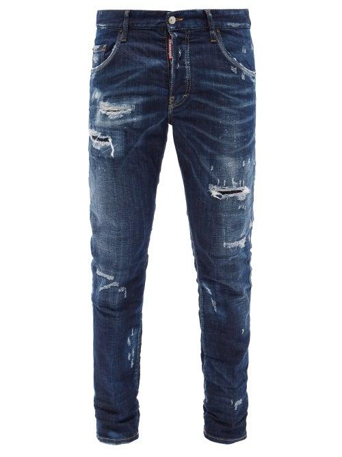 Dsquared2 - 1964 Skater Distressed Skinny-leg Jeans - Mens - Blue