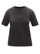 Moncler - Mesh-panel Cotton-jersey T-shirt - Womens - Black