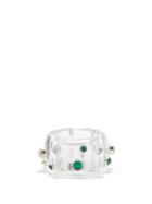 Bottega Veneta - Cubic Zirconia, Sterling-silver & Resin Ring - Womens - White Multi