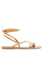 Matchesfashion.com Ancient Greek Sandals - Morfi Beige Leather Sandals - Womens - Beige Multi