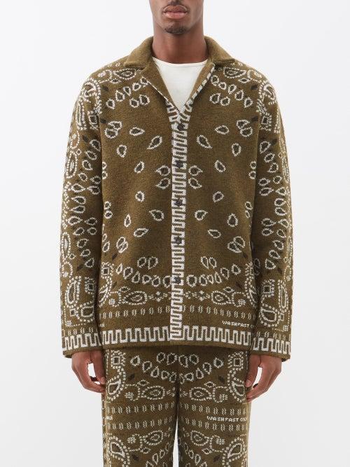 Alanui - Bandana-jacquard Wool-blend Jacket - Mens - Khaki