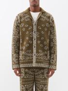 Alanui - Bandana-jacquard Wool-blend Jacket - Mens - Khaki