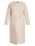 Matchesfashion.com Proenza Schouler - Double Breasted Boiled Wool Knit Cardigan - Womens - Light Pink