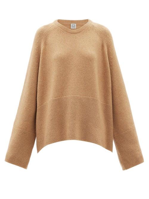Totme - Raglan-sleeve Wool-blend Sweater - Womens - Camel