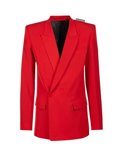 Matchesfashion.com Balenciaga - Single Breasted Twill Blazer - Mens - Red