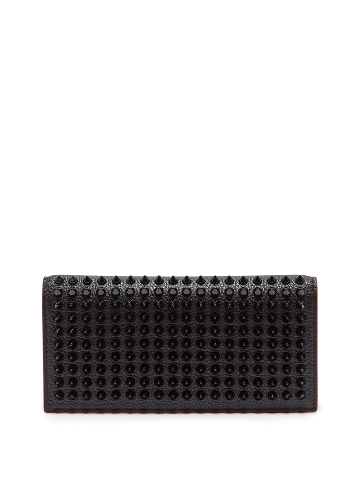 Christian Louboutin Spike-embellished Bi-fold Leather Wallet