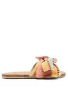Matchesfashion.com Brother Vellies - X Ace & Jig Burkina Leather And Canvas Slides - Womens - Multi