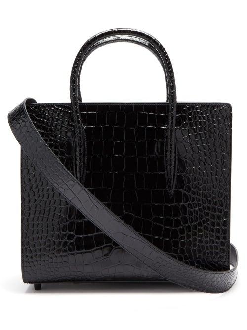 Matchesfashion.com Christian Louboutin - Paloma Medium Croc-effect Leather Tote Bag - Womens - Black