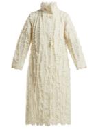 Matchesfashion.com Issey Miyake - Eagle Pleated Satin Coat - Womens - Ivory