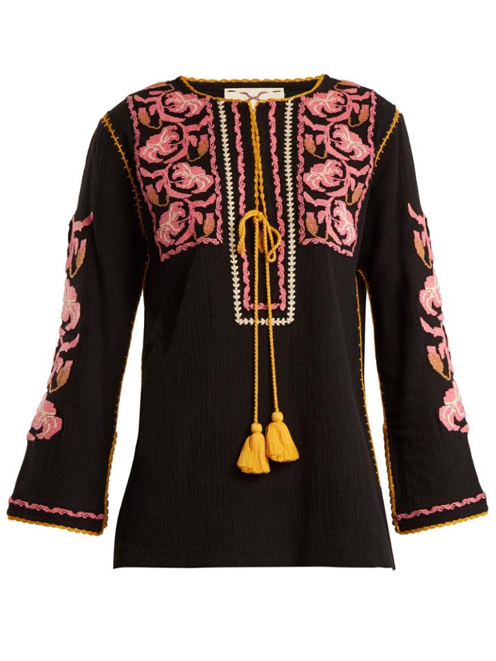 Figue Zoe Embroidered Cotton Shirt