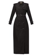 Matchesfashion.com Burberry - Battersea Gabardine Trench Coat - Womens - Black