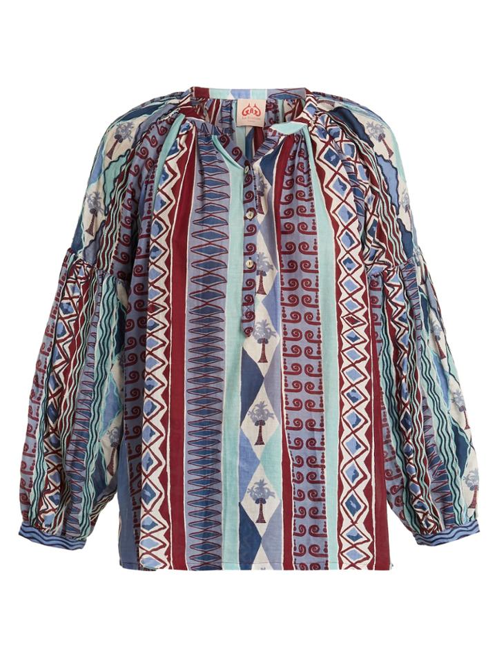Le Sirenuse, Positano Sun Arlechino-print Cotton Shirt