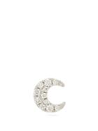 Matchesfashion.com Maria Tash - Moon Diamond & 18kt White Gold Single Earring - Womens - Silver