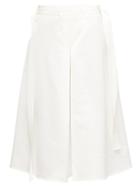 Matchesfashion.com Marni - Godet-pleat Cotton-sateen Midi Skirt - Womens - Cream