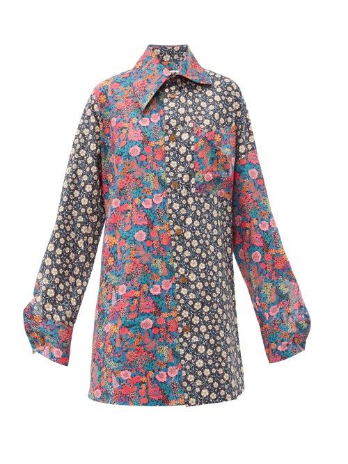 Matchesfashion.com Vivienne Westwood - Lottie Oversized Liberty Print Cotton Shirt - Womens - Multi