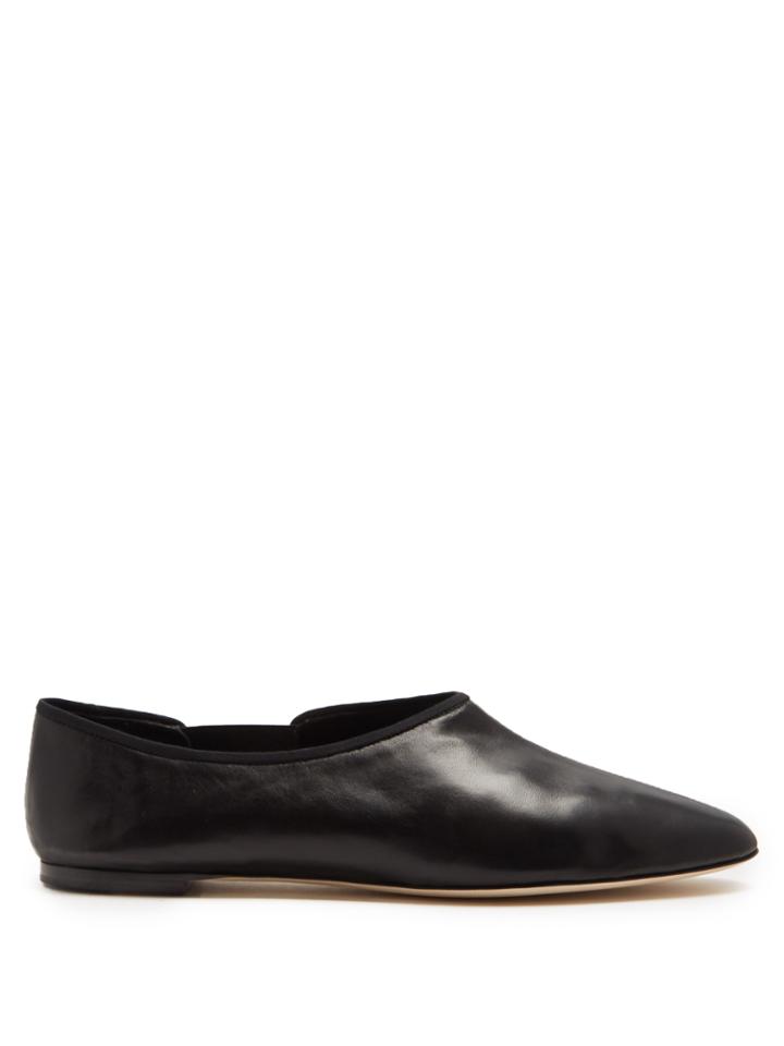 The Row Cara Leather Loafers
