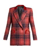 Matchesfashion.com Blaz Milano - Hickstead Checked Double Breasted Blazer - Womens - Red Multi