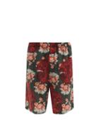 Matchesfashion.com Undercover - Floral And Skull-print Shorts - Mens - Green