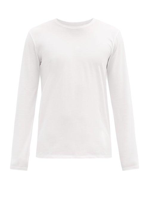 Matchesfashion.com Rag & Bone - Organic Cotton-jersey Long-sleeved T-shirt - Mens - White