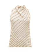Matchesfashion.com Missoni - Metallic Striped Knit Top - Womens - Cream Gold