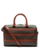 Saint Laurent - Le Monogramme Leather-trim Canvas Duffle Bag - Womens - Dark Brown
