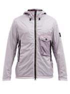 Matchesfashion.com Stone Island - Garment-dyed Coated-shell Hooded Jacket - Mens - Purple