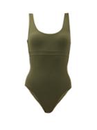 Matchesfashion.com Melissa Odabash - Kos Scoop-neck Swimsuit - Womens - Dark Green