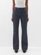 See By Chlo - Jacquard Bootcut Jeans - Womens - Blue White