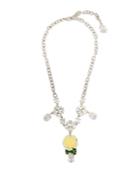 Dolce & Gabbana White Rose Crystal Necklace