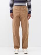 A.p.c. - Chuck Elasticated-waist Cotton-twill Trousers - Mens - Brown