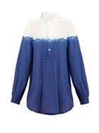 Matchesfashion.com Kilometre Paris - Dip Dyed Cotton Shirt - Womens - Blue