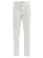 Matchesfashion.com Raey - Track High-rise Straight-leg Jeans - Womens - White