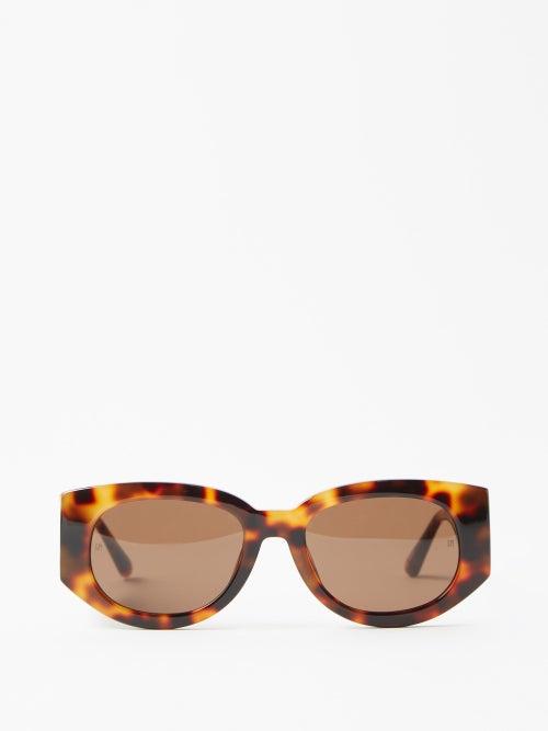 Linda Farrow - Debbie Tortoiseshell-acetate D-frame Sunglasses - Womens - Brown