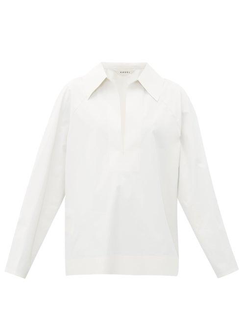 Matchesfashion.com Kassl Editions - Cotton-blend Canvas Shirt - Womens - White