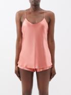 Olivia Von Halle - Bella Silk-satin Pyjama Set - Womens - Pink
