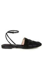 Marco De Vincenzo Woven-satin Flat Sandals