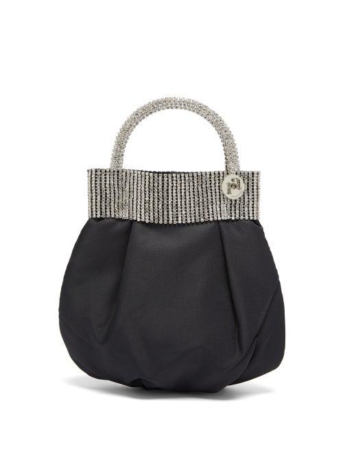 Matchesfashion.com Rosantica - Follie Crystal Taffeta Bag - Womens - Black Multi