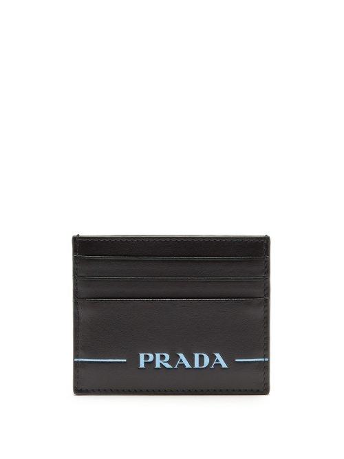 Matchesfashion.com Prada - Logo Debossed Cardholder - Womens - Black