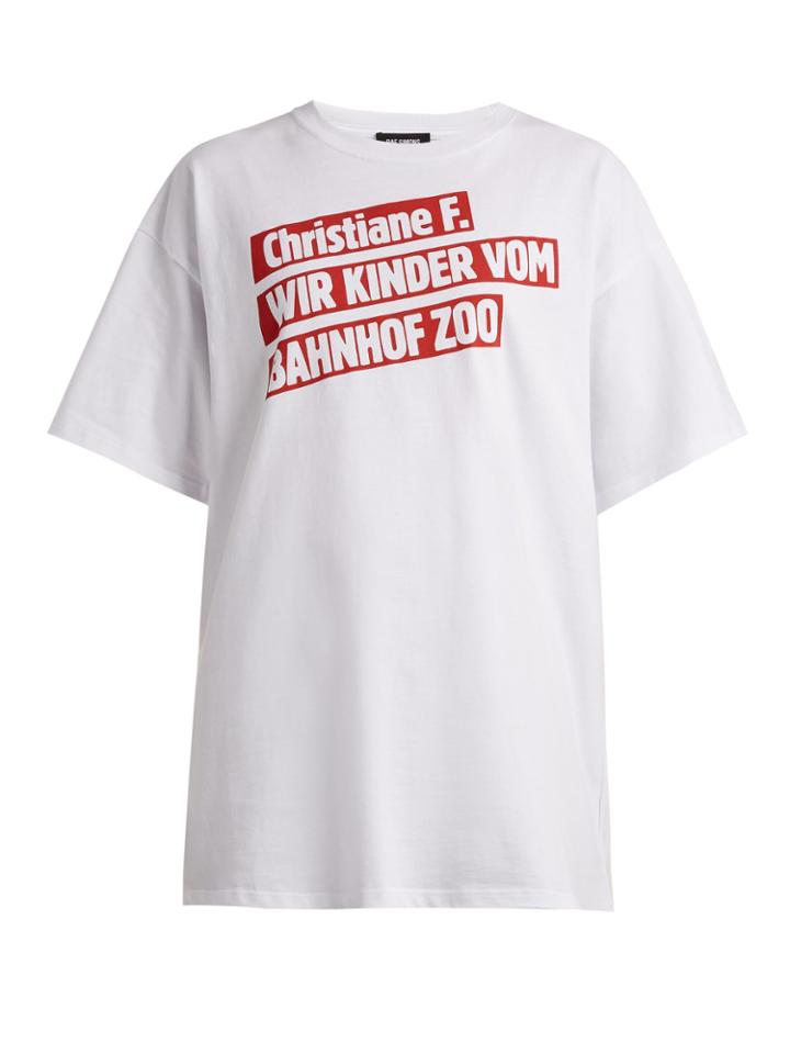 Raf Simons Christiane F. Film Title-print T-shirt
