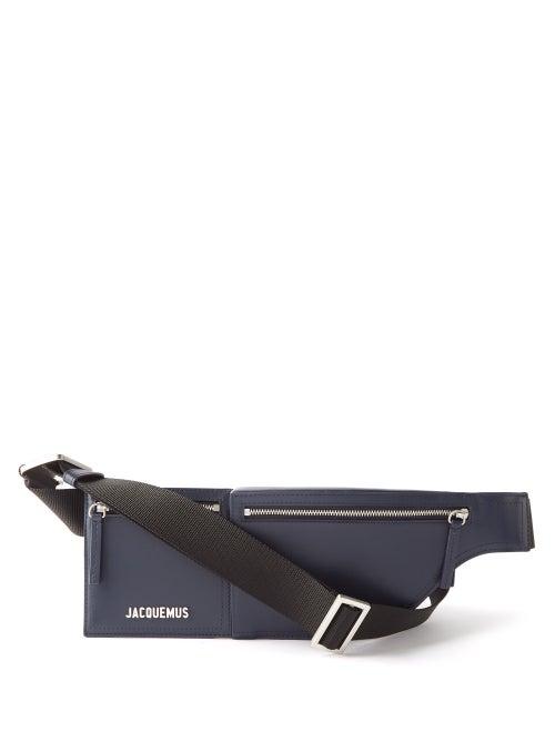 Jacquemus - Banane Carre Leather Cross-body Bag - Mens - Navy