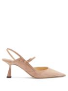 Matchesfashion.com Jimmy Choo - Ray 65 Suede Slingback Pumps - Womens - Light Pink